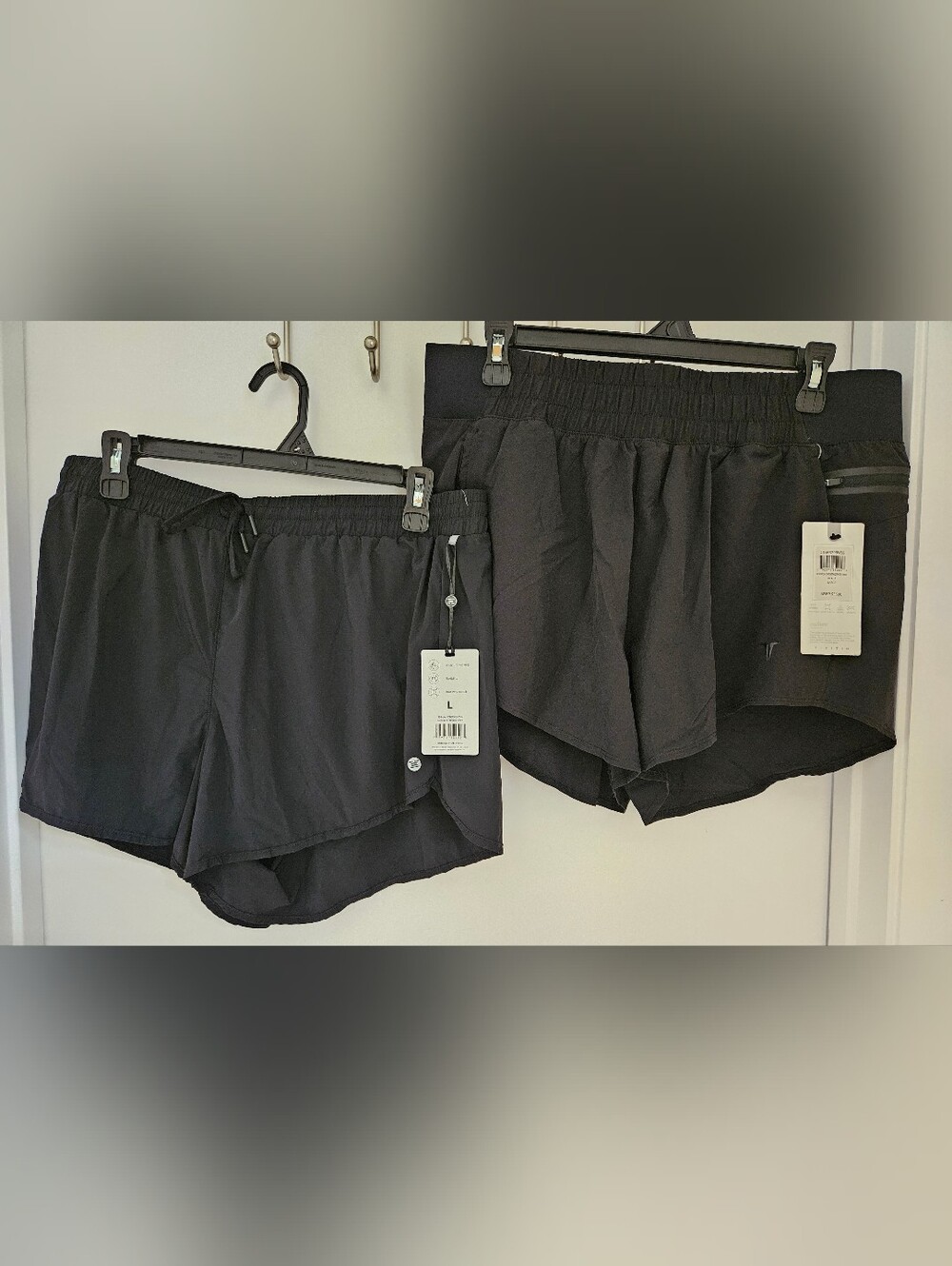 RBX & TITIN Women's Size L Active Running Shorts Bundle Set Black Lot of 2 NWT